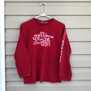 Nike Athletics boys red/gray/white tee shirt